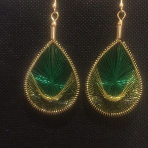 🌟 Beautiful colorful threaded Boho water drop earrings ⭐️